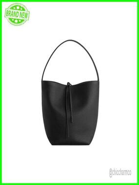 Genuine Pebbled Leather Bucket Bag Shoulder Bag for Women